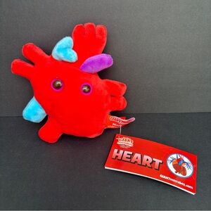 Giantmicrobes Plush Red Heart Toy 6” Anatomy Science